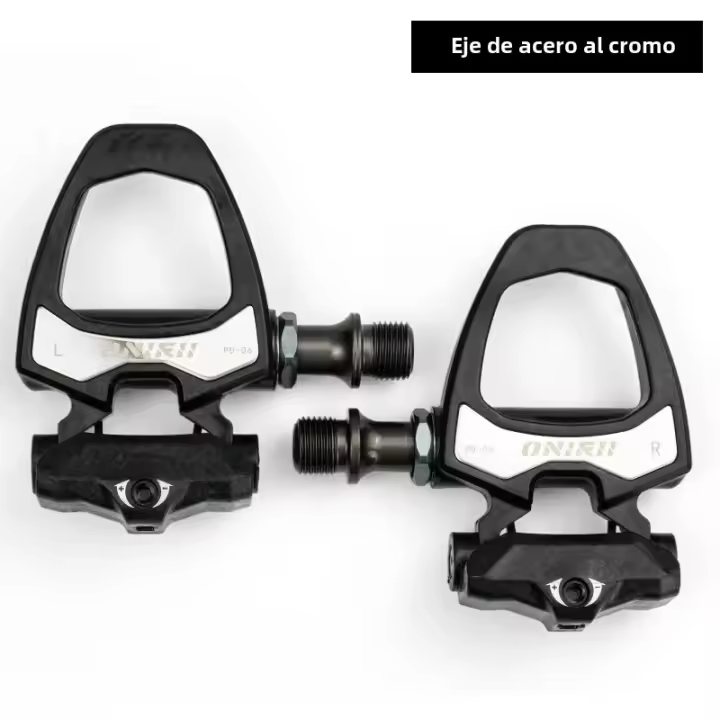 Pedales De Bicicleta ONIRII PD-06 Ultraligeros De Carbono SPD Autolock Acero/Titán 6 Grados Con Placa De Bloqueo Para Carretera - 1