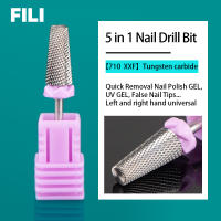Juego De 5 En 1 Brocas De Carburo De Titanio Para Uñas Herramienta De Manicura Para Eliminar Polvo De Uñas Y Aplicar Gel UV Accesorios Para Maquillaje - details 4
