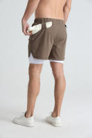 Nuevos Shorts De Verano Para Hombre Doble Capa Gimnasio Deportivo Secado Rápido Entrenamiento 2 En 1 Multibolsillos Pantalones De Correr - details 16