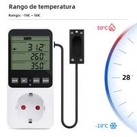 Enchufe Con Control De Humedad Y Temperatura LCD Display Thermostat Switch Sensor De Temperatura Y Control De Humedad Para El Hogar - details 3
