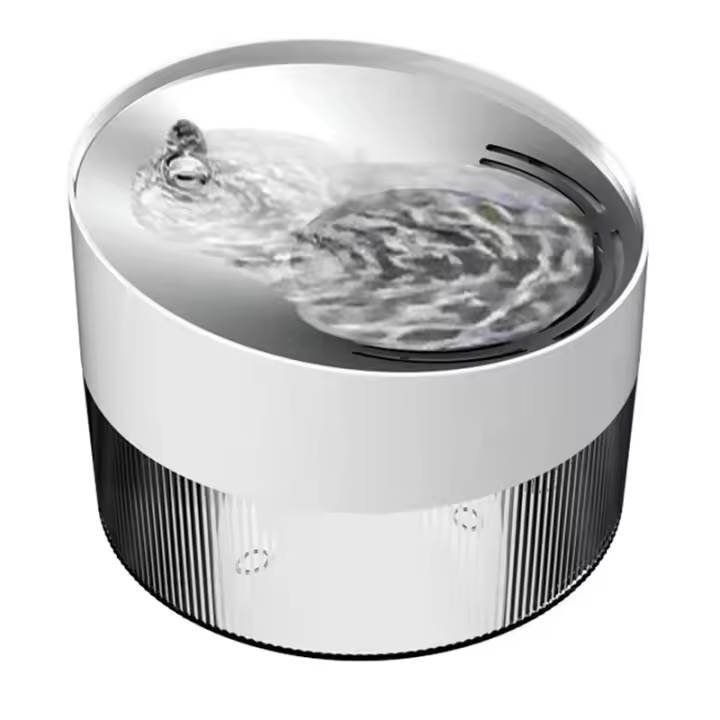 Dispensador de Agua Automático para Gatos 5L/84Oz Ultra-Quieto Interior Nivel de Agua Visible Plata y Blanco Fabricado en China - 1