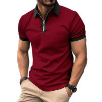 Camisa Polo De Verano Para Hombre Con Cierre Y Manga Corta Transpirable Y Ligera Estilo Casual Streetwear Top Para Jogger - details 5