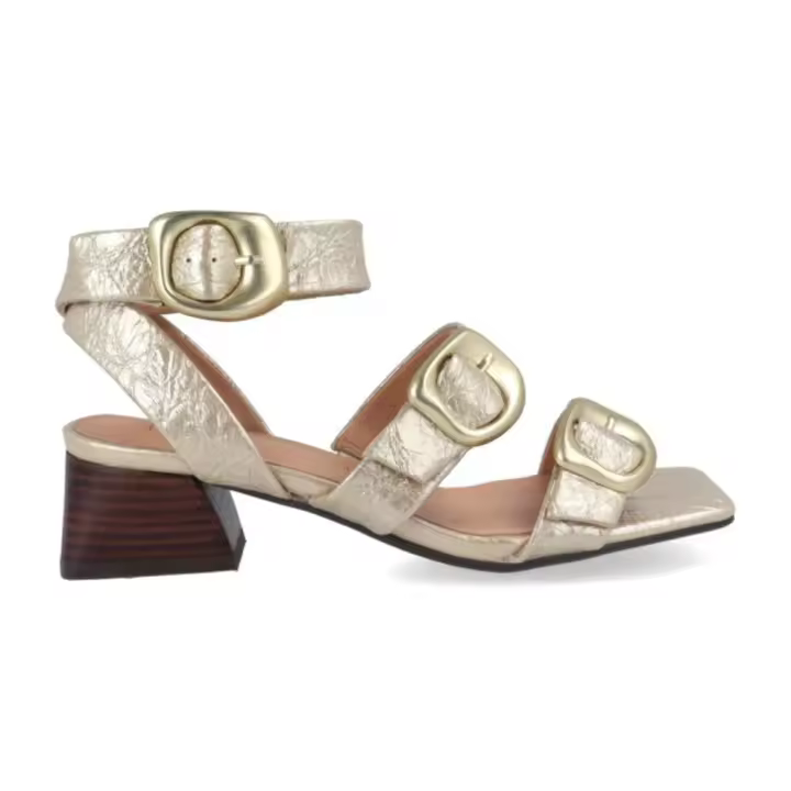 Sandalia hebillas Noa harmon para mujer 9700 color oro - 1