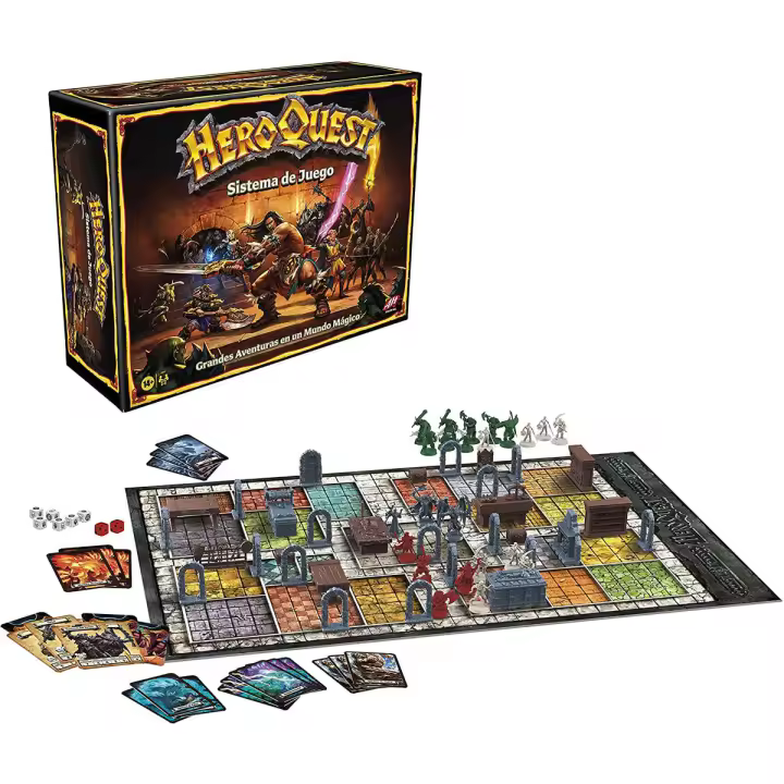 Jogo de tabuleiro espanhol Avalon Hill Dungeon Adventures HeroQuest - 1