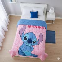 Edredón Stitch Rosa 170x270 cm - Diseño Oficial Disney, Suave y Ligera para Cama Infantil Estilo Divertido-Mister License Company Sl. - details 3