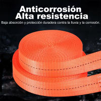 Cinta de Amarre Resistente para Carga,Correa para asegurar objetos / mercancías, Correa de Amarre de Poliéster Reforzada, Alta Resistencia y Protección  - Naranja - details 4