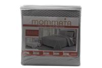 Colcha Bouti de Verano Reversible Lisa en Gris/Blanca   | Acolchada Fina y Termosellada | Incluye Fundas de Cojín Mommata - details 3