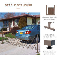 Reja de Tijera Barrera eshamoteable 35-300 cm, ideal para Jardines, Aluminio, MARRON, Altura 103,5 cm - details 1