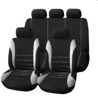BIT Cubiertas De Asiento De Coche Universal De Tela De Flocado Para Todas Las Estaciones Con Costura De Hilo 4 Piezas Conjunto - details 2
