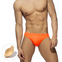 Bragas De Natación Para Hombres Sexy Sólido Low-Waist Con Empuñadura Y Acolchado Shorts De Playa Surfismo Baño Deportivo De Polyester Y Spandex - details 7