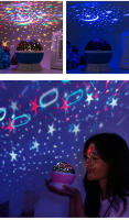 Lámpara De Noche Proyector De Cielo Estrellado Luz Decorativa Para Bebé Rotatoria De Luna Y Galaxia Para Decoración De Dormitorio Infantil - details 9