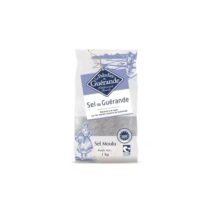 Sal fina gris de guerande 1kg Le paludier de Guerande - 1