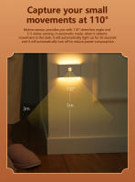 Luz Nocturna LED Sensor De Movimiento Recargable Luz De Pared Por Inducción Humana Para Dormitorio Pasillo Armario 2 Lados De Luz - details 5