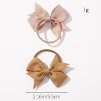 10Pcs Lazo De Cinta Sólida Para Niñas 2.6 Pulgadas Diadema Elástica De Satén Accesorio De Cabello Infantil Para Todas Las Estaciones - details 0