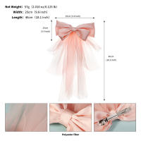 Diadema De Princesa Rosa Con Lazo Para Boda Y Fiestas Elegante Joyería De Pelo Para Mujeres Vestido De Novia Accesorio De Cabeza Para Damas De Honor - details 0