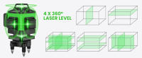 Nivel láser de 16 líneas 4D, máquina autonivelante de 3 °, herramienta de nivelación de batería recargable por USB, niveles horizontales y verticales ﻿Nivel lazer,Incluye soporte - details 5