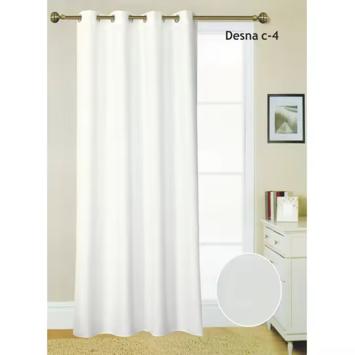 TEJIDOS REINA  Cortina ollados Modelo: desna  - Medida Cortina Ollados 140x260 Cm - 1
