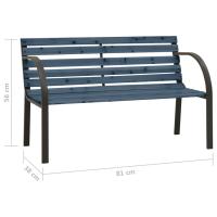 vidaXL Banco de jardín para niños de madera de abeto chino gris 81 cm - details 5
