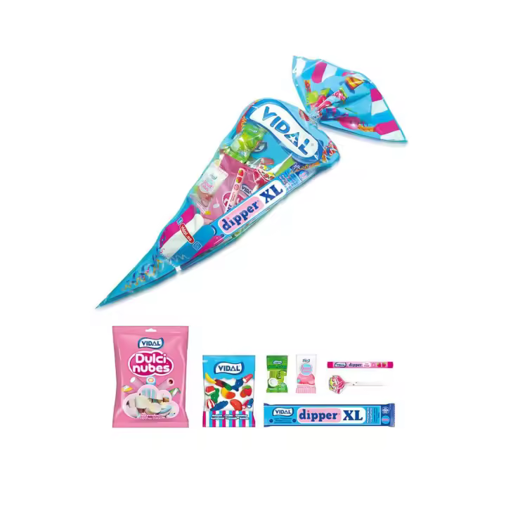 Vidal. Conos de Chuches para Fiestas. Caja de 24 y 12 unidades x 70g - 1
