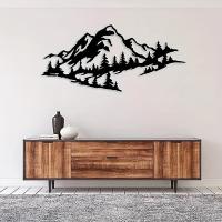 Esculturas De Montaña En Metal Negro Arte De Pared Sencillo Y Moda Hueco Decoración Para El Hogar Adornos De Arte Moderno - details 4