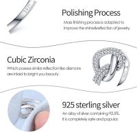 Anillo de Pujar para Mujeres en Plata Esterlina 925 with Corazón Enredado y Estrella de Zirconia Cúbica Joyería de Boda Regalos - details 1
