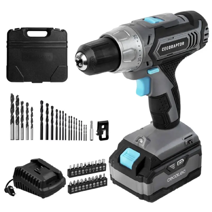 Cecotec Taladro de Batería CecoRaptor Perfect Drill 4020 Advance. Batería 20 V y 4000 mAh, Velocidad sin carga de 1550 rpm - 1