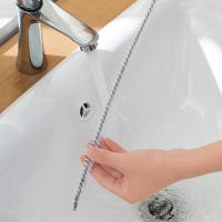 Cepillo De Limpieza Para Baño Y Cocina Flexible Herramienta De Eliminación De Obstrucciones En Tuberías Cepillo De Pelos De Níquel Para Limpieza De Fregadero Y Desagüe - details 3
