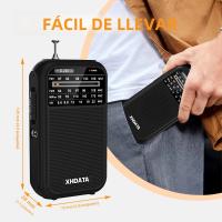 XHDATA D-220 Radio Portátil Retro Vintage FM 1-2/MW (9K/10K) /SW 4 Banderas Sensibilidad Alta DSP Radio Digital D220 Con Altavoz Integrado - details 4