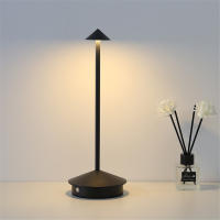 Lámpara De Mesa Recargable Creativa Para Comedor Toque LED Para Hotel Bar Café Lámpara Decorativa Para Escritorio Material De Aluminio Estilo Moderno - details 0