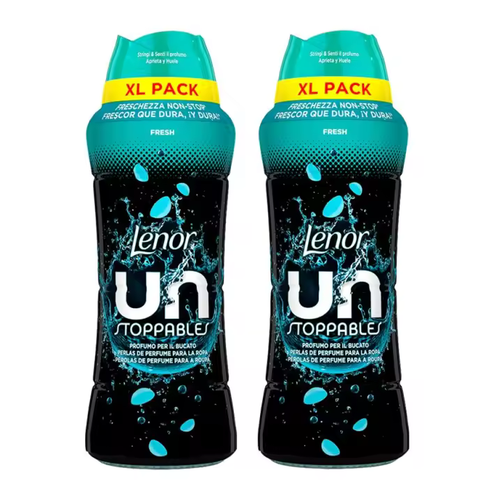 Lenor |  Unstoppables Perlas Suavizante Perfumadas, Potenciador de Frescor,  Fragancia FRESH 2x495G - 1