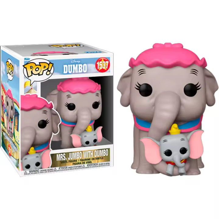 Mrs Jumbo con Dumbo 6" supersized 15 cm Señora Jumbo  Disney Pop Funko 1537 - 1
