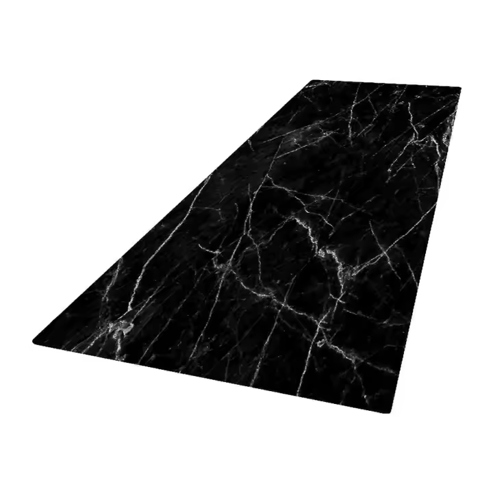 Multi Sponge Floor Carpet Runner Rug Digital Printing Washable Hallway Black Stone - 1