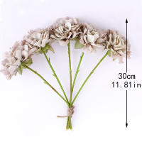 5Pcs Flores Artificiales Peonías Rosas De Seda Para Decoración De Hogar Centros De Mesa Fiesta Navidad Boda DIY - details 2