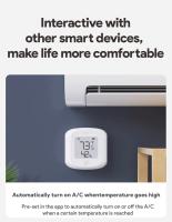 Sensor De Temperatura Y Humedad Inteligente WiFi/Zigbee Tuya Para Interior Con Pantalla LCD Soporte Alexa Google Home - details 1