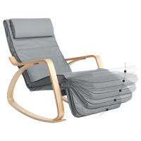 Mecedora acolchada ajustable con reposapiés, patas de ángulo 5 grados, carga 150 kg, disponible en amarillo, azul, beige, gris claro, gris oscuro y negro - details 18