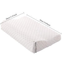 Almohada De Memoria De Espuma 1pc Con Tejido Tejido Poliéster Reacción Lenta Al Calor Forma Rectangular Para Soporte De Cuello - details 2