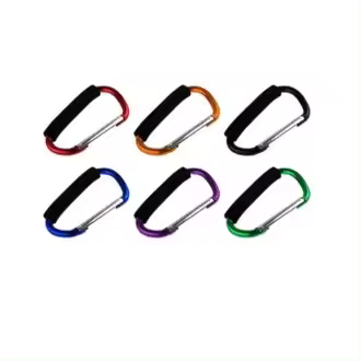 Mosquetón Grande Multiusos de 14 * 8 cm (5.5" * 3.1") - Gancho Universal para Carro de Bebé, Correa de Perro, Compras y Más, con Acolchado Ergonómico para Proteger Las Manos - 1