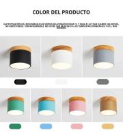 Lámpara De Techo LED Macaroon 220V Luz Variable De 3 Colores Moderna Para Decoración Interior De Habitaciones Y Cocinas Material De Madera Y Acrílico - details 7
