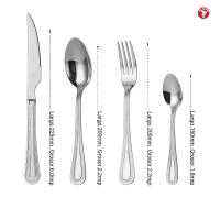 Mr.Spoon Serie Bola Juego de 24 o 48 piezas cubiertos,Acero Inoxidable 18/0,Económico y funcional,Incluye cuchillo de carne o mesa,tenedor,cuchara,cucharilla,Mango monobloque,Apto para lavavajillas,Empaque ecológico,Ideal para casa,hotel,restaurante - details 0