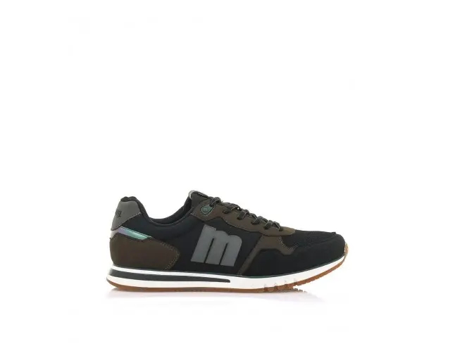 Mustang Zapatilla 84723N - Cómoda Deportiva Metro - Color Taupe - Detalles Azules - Colores Grises - 1