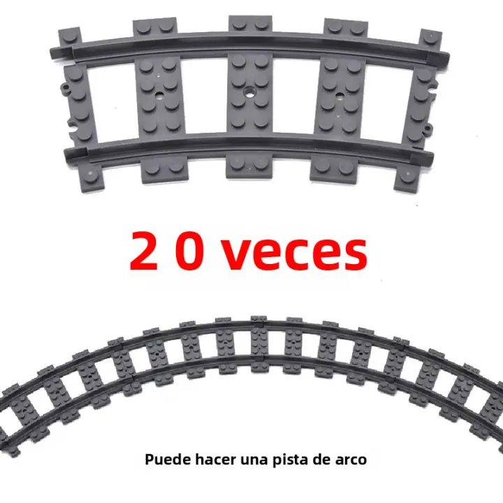 Bloques De Construcción Flexible Para Ferrocarril City Bricks Partes De Ferrocarril R56 R72 R88 R104 Curvas Accesorios Compatible Con Lego Para Niños Y Adultos - 1