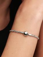 Pulsera Pandora Cadena de Serpiente Trenzada  Cierre Bola - details 1