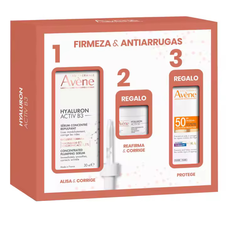 Avene Hyaluron Activ B3 Sérum Concentrado Voluminizador 30 ml + Regalo Crema Hyaluron Activ B3 7 ml y  Fluido Antiedad  Spf50 5 ml - 1