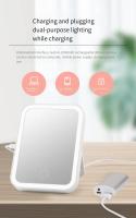 Espejo De Maquillaje Portátil Recargable USB Con Pantalla Táctil LED Espejo De Vestíbulo Con Función De Ajuste De Brillo - details 6