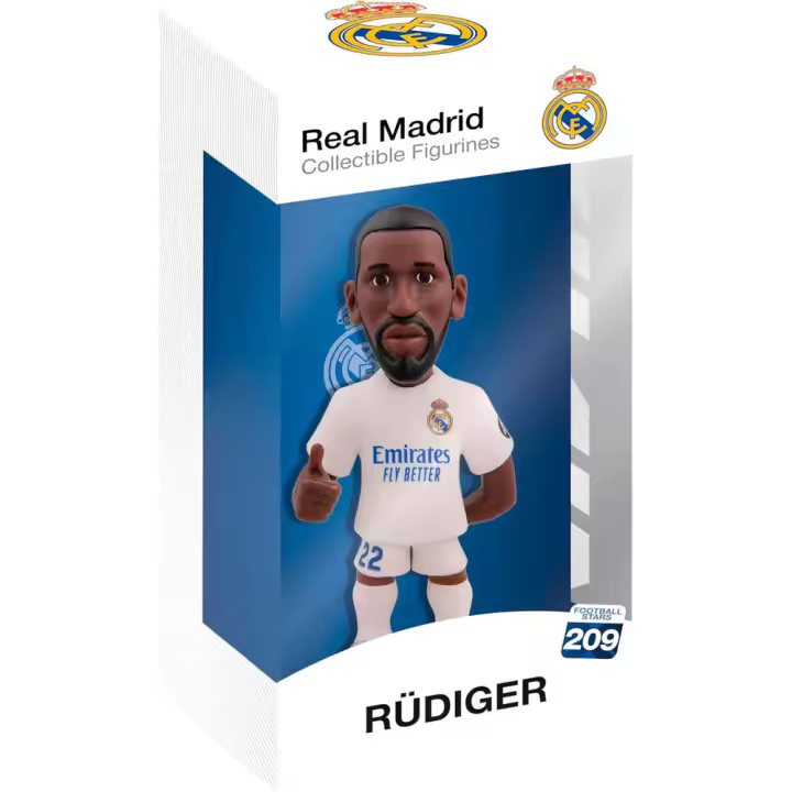 Figura Minix Antonio Rudiger Real Madrid 12cmFigura  Coleccionable - Idea de Regalo- Mercancia Oficial - Juguetes para Niños y Adultos - Movies Fans - Muñeco para Coleccionistas y Exposición - 1