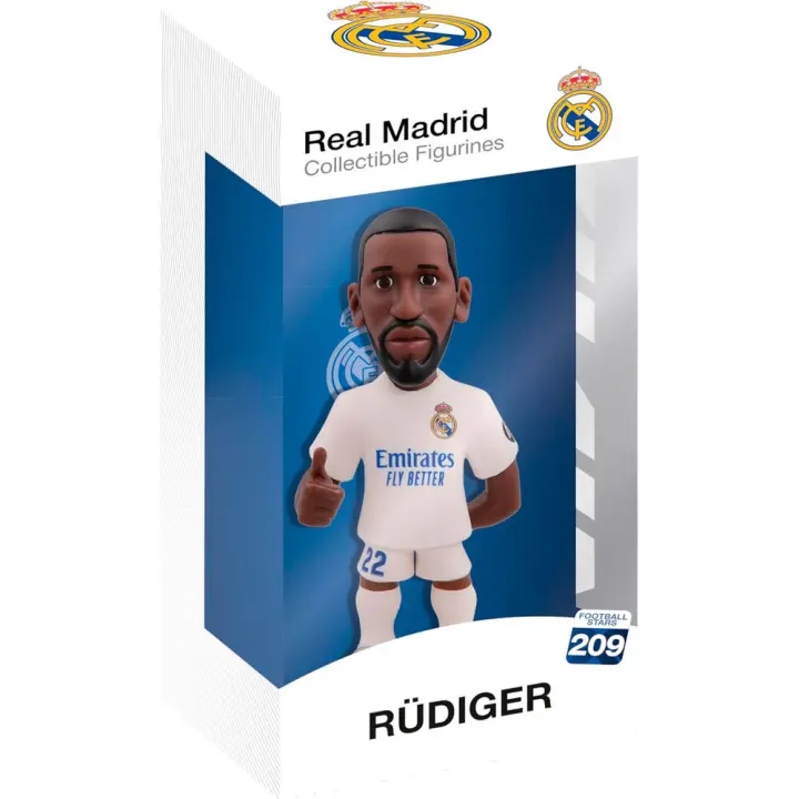 Figura Minix Antonio Rudiger Real Madrid 12cmFigura  Coleccionable - Idea de Regalo- Mercancia Oficial - Juguetes para Niños y Adultos - Movies Fans - Muñeco para Coleccionistas y Exposición - 1