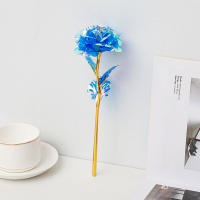 Rosa De Simulación Para Día De San Valentín En Oro 24k Papel De Aluminio Rosa Dorada Regalo Creativo Para Amantes Decoración De Boda - details 15