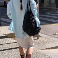 Mochila Ligera De Nylon Repelente De Agua Estilo Coreano Para Mujer Con Cuerda Blanco Mochila Deportiva Casual Para Hombres Y Mujeres - details 6