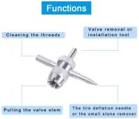 Herramienta De Remoción De Válvula De Neumático Para Motocicleta Bicicleta Y Coche Accesorios De Reparación De Neumáticos Material Plástico Y Metal - details 5