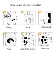 Puzzle De Dibujos Animados Para Niños 8 Pcs Pegatinas De Rostro DIY Decoración Juguete Educativo Regalo Para Niños - details 6